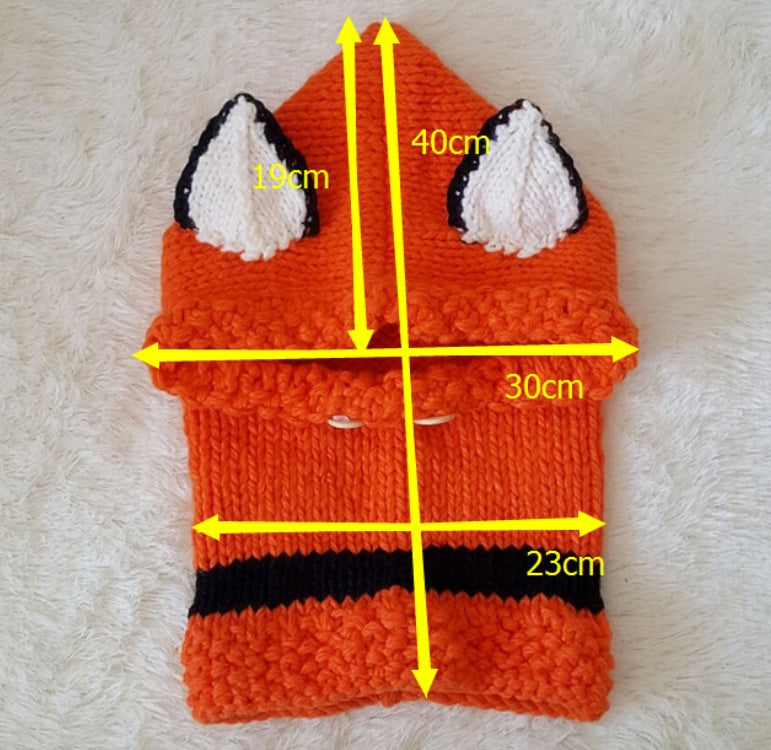 Children’s Wool Knit Hat – Hand-Knitted Warm Earmuffs & Cape Cap