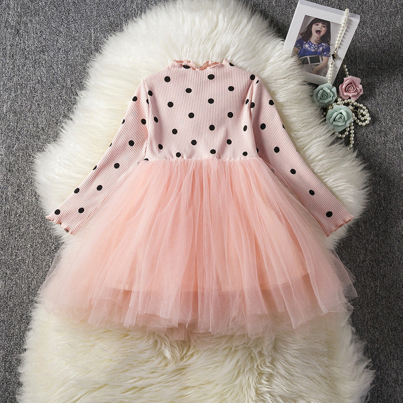 Baby Girl Tutu Dress – Lace Long Sleeve 1st Birthday or Christening Gown