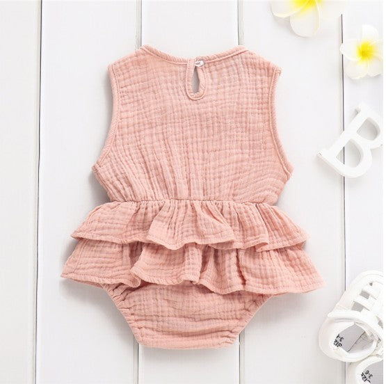 Baby Girl Pettiskirt Dress – Striped Sleeveless Party Outfit for Kids
