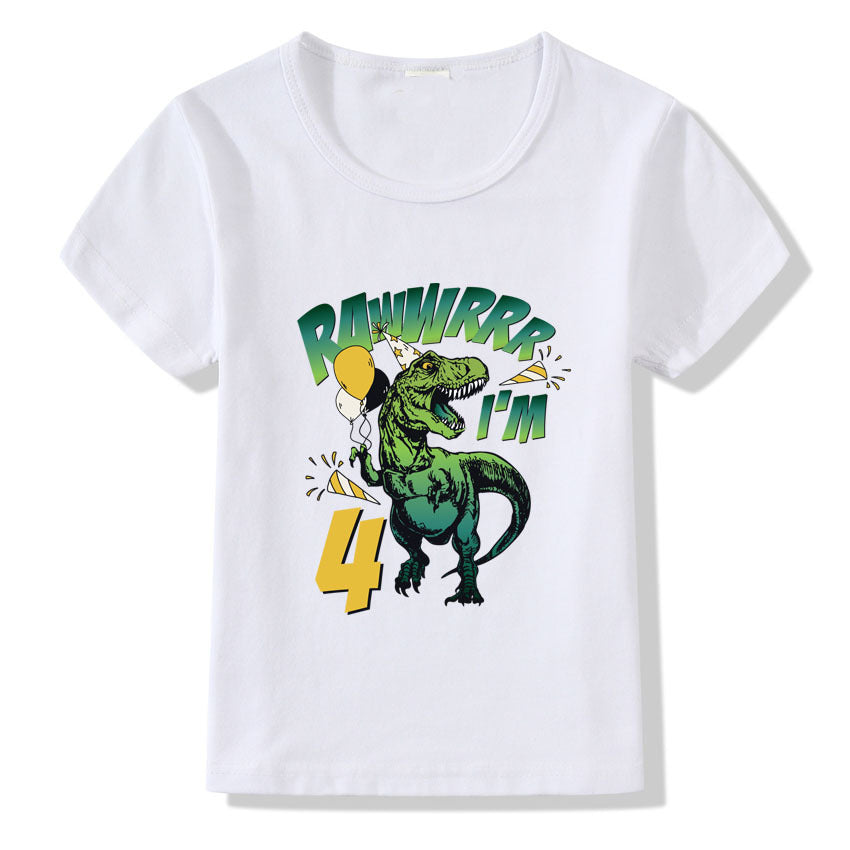Children’s Birthday T-Shirt – Numbers 1-9 Kids Tee