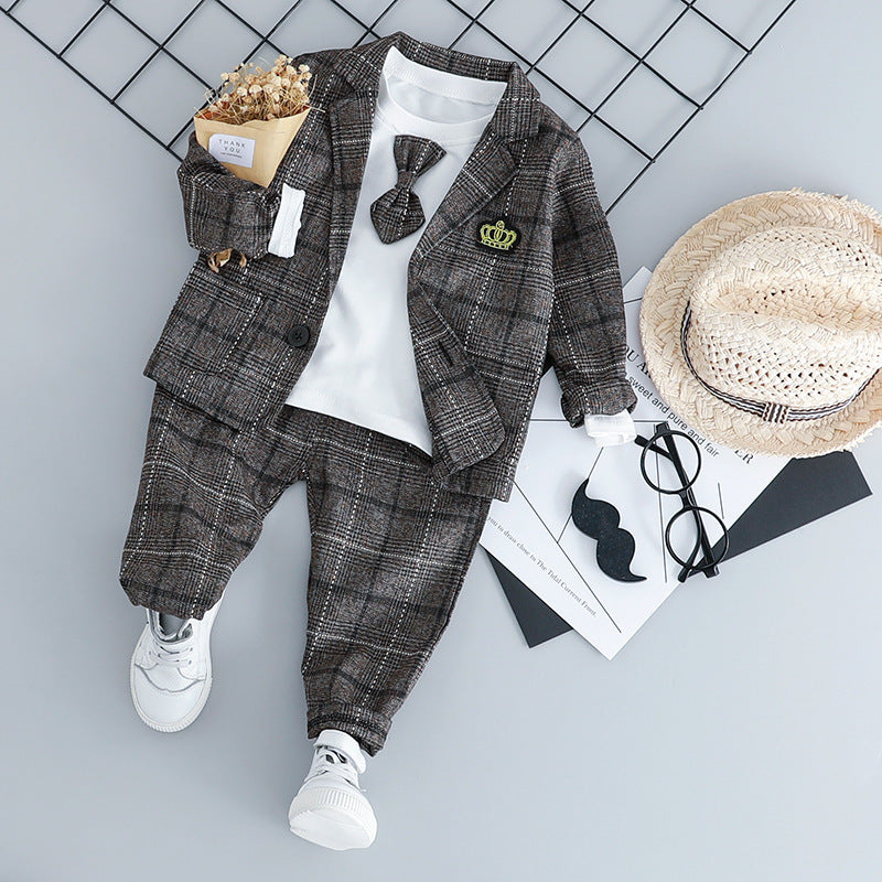 Boys' British Style Suit – Kids' 3-Piece Gentleman Outfit