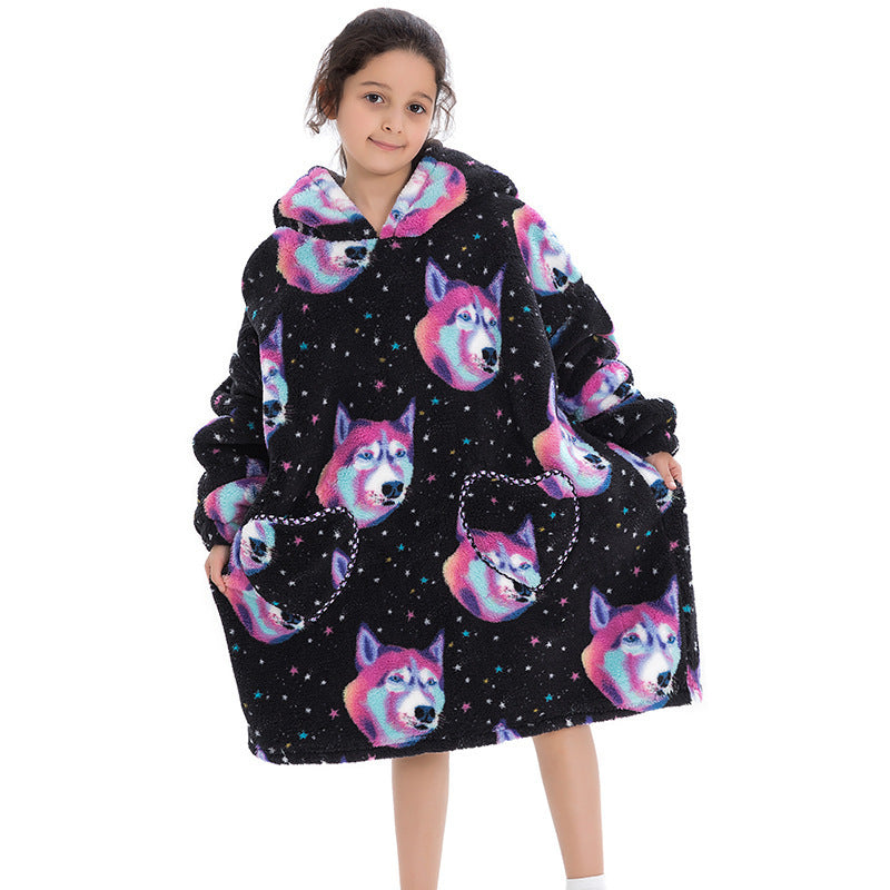 Oversized Thermal Sweatshirt for Kids – Cozy Lazy Style Winter Pullover