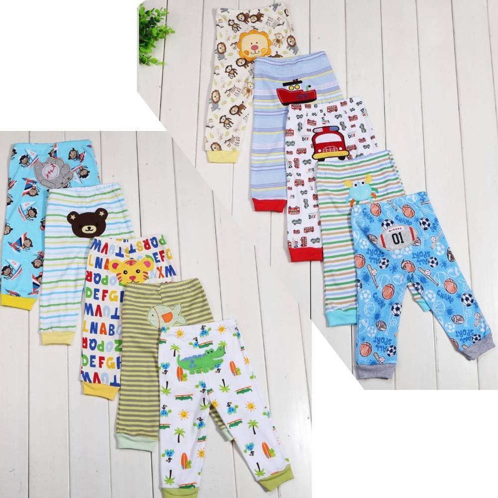 Kids Cartoon Print Leggings Set | 5-Piece Stretch Pants for Girls
