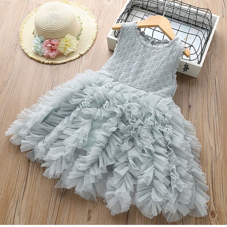 Girls White Princess Dress – Long Sleeve Lace Hollow Skirt | Autumn & Winter Irregular Dress for Kids