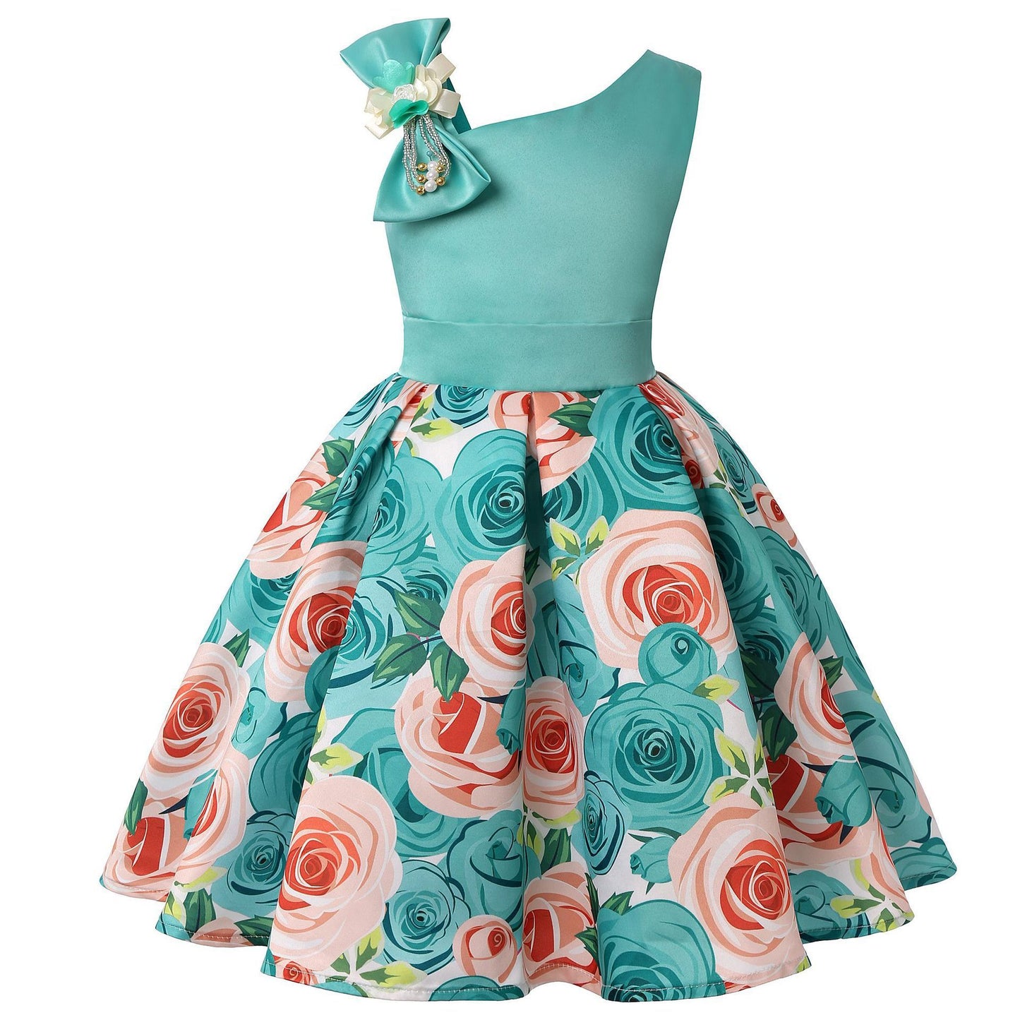 Girls’ Princess Dresses – Digital Print Children’s Dress for Kids