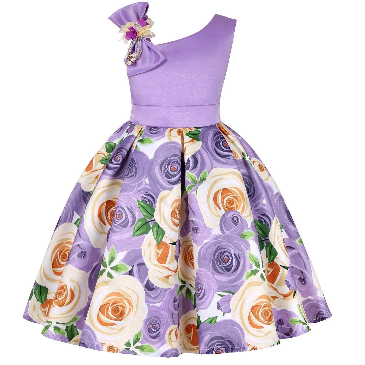 Girls’ Princess Dresses – Digital Print Children’s Dress for Kids