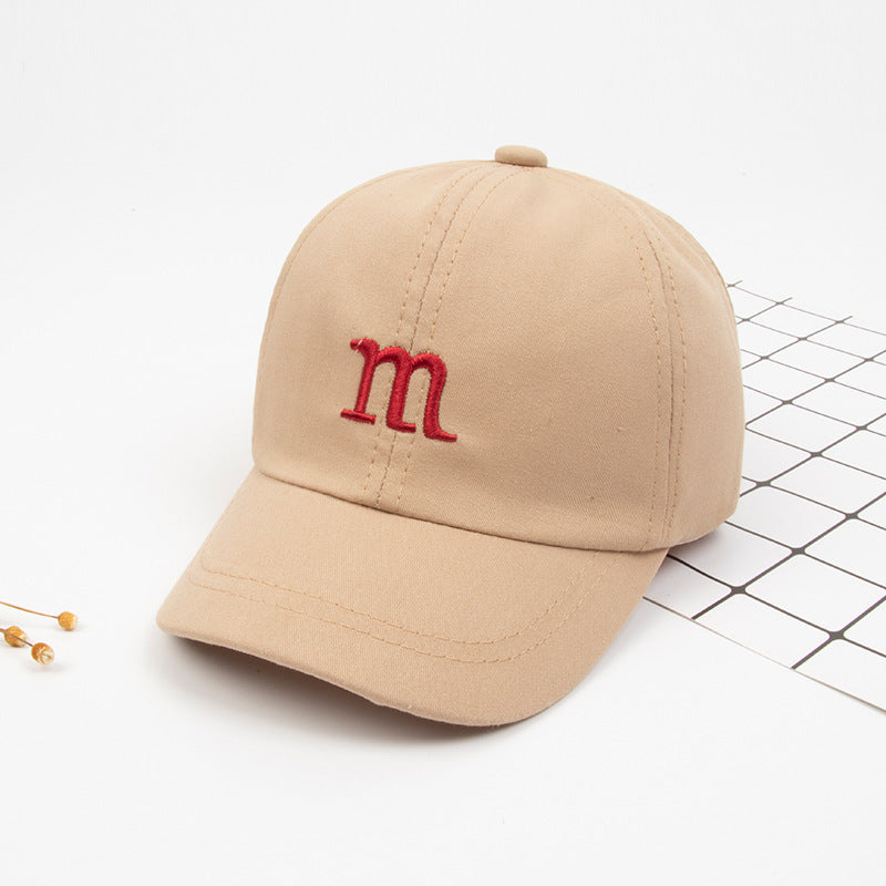 Kids Baseball Cap – Boys Cotton Hat with Letter M Embroidery