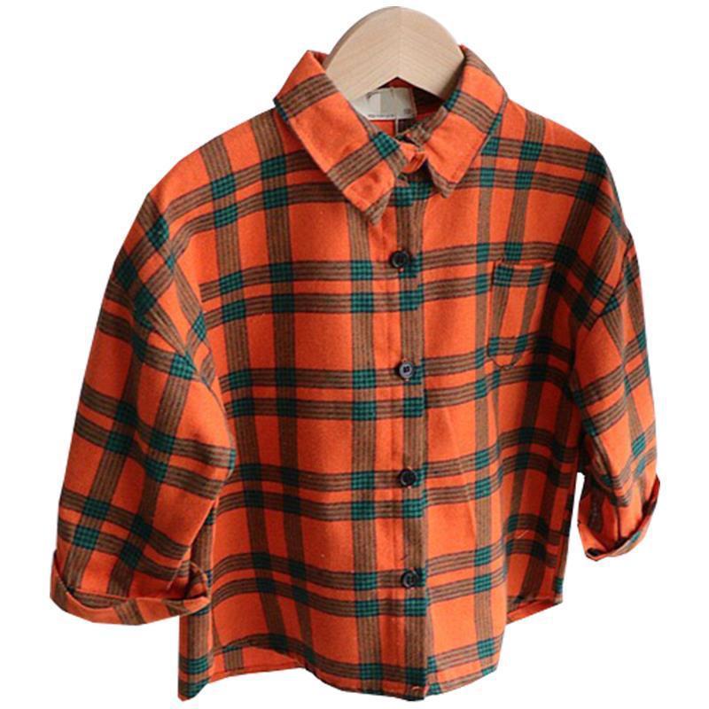 Baby & Kids Plaid Shirt – Long Sleeve Button-Up for Boys & Girls