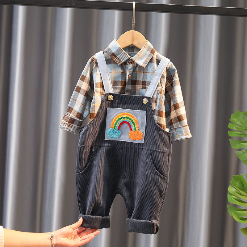 Baby Boy Two-Piece Outfit with Bib | Cute Kids Clothing Set