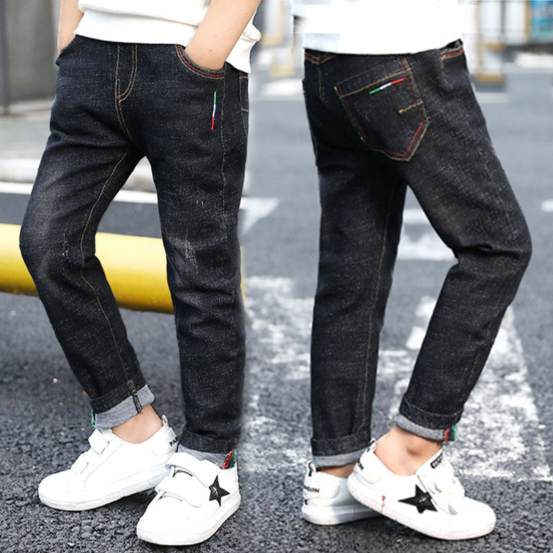 NewBoys’ Denim Trousers – New Style Big Kids Pants for Spring & Autumn