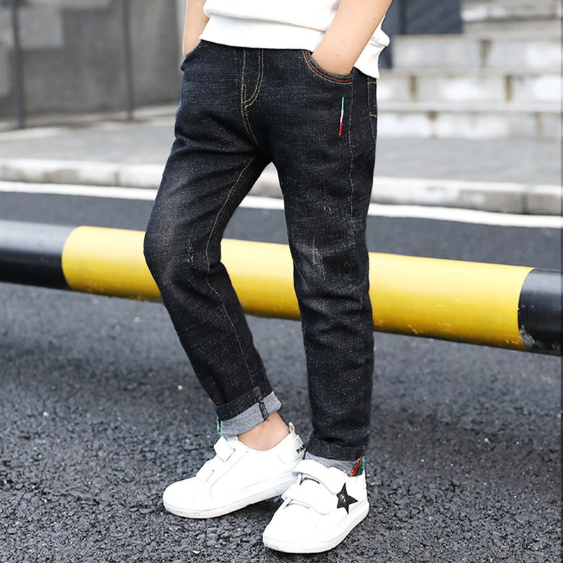 NewBoys’ Denim Trousers – New Style Big Kids Pants for Spring & Autumn