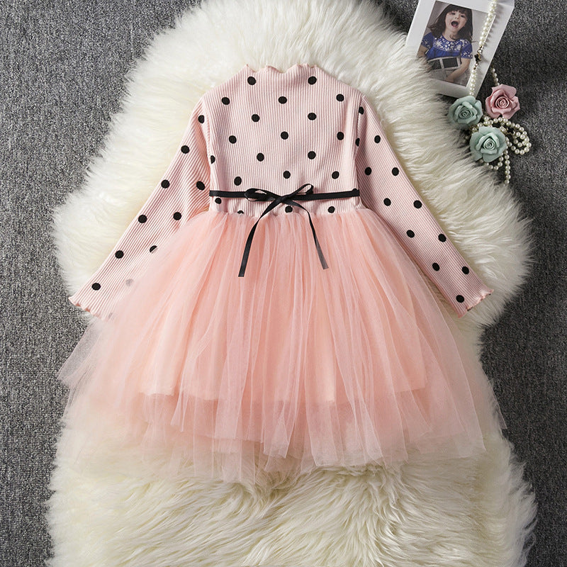 Baby Girl Tutu Dress – Lace Long Sleeve 1st Birthday or Christening Gown