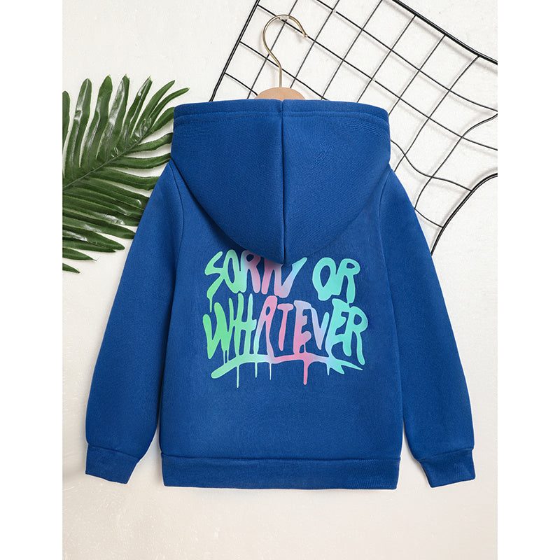 Toddler Girl Zip Up Hoodie Jacket – Letter Print Long Sleeve Sweatshirt