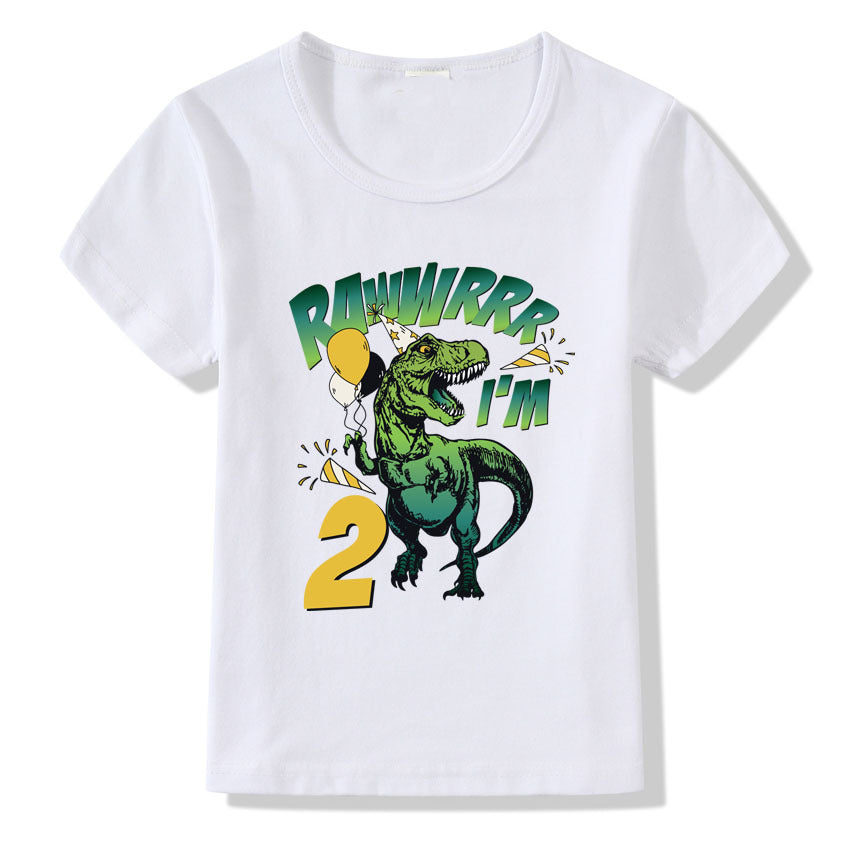 Children’s Birthday T-Shirt – Numbers 1-9 Kids Tee