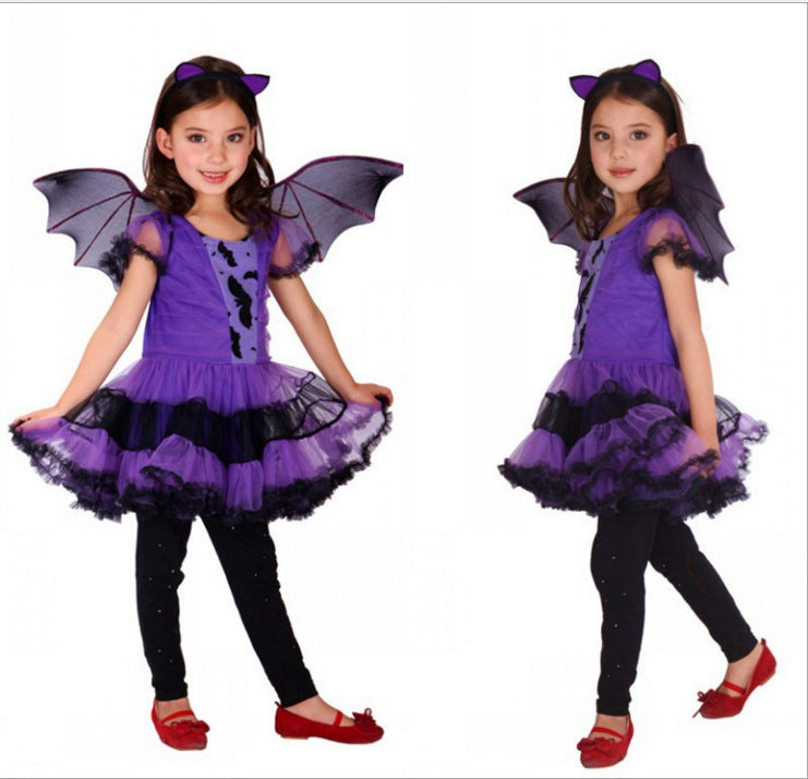 Girls Witch Costume – Kids Halloween Role Play Dress-Up Outfit
