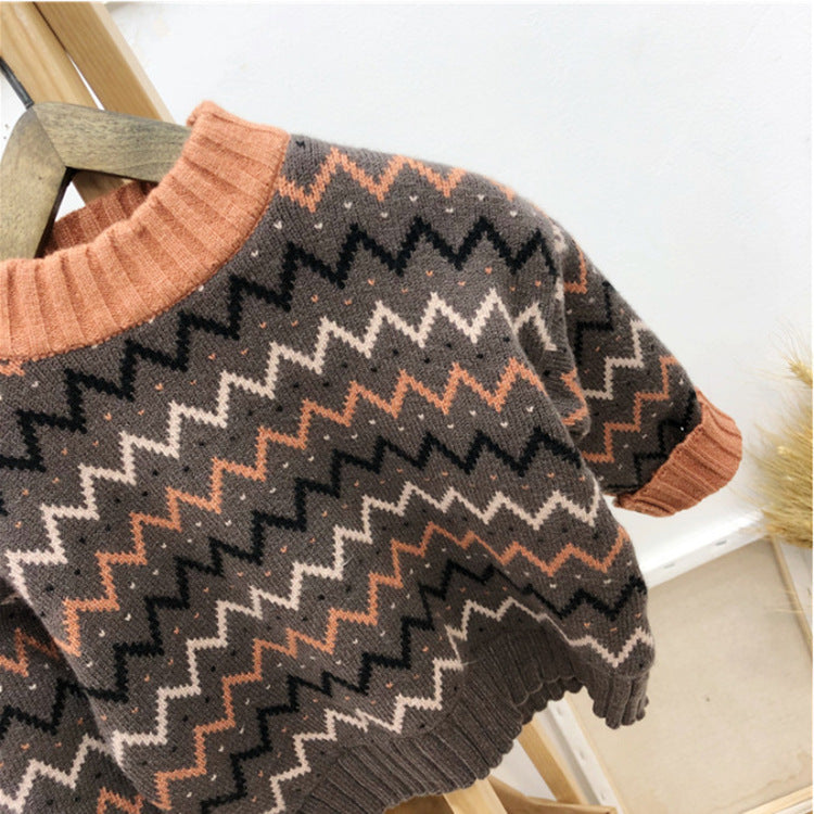 Korean Style Baby Sweater – Unisex Children’s Clothing for Boys & Girls