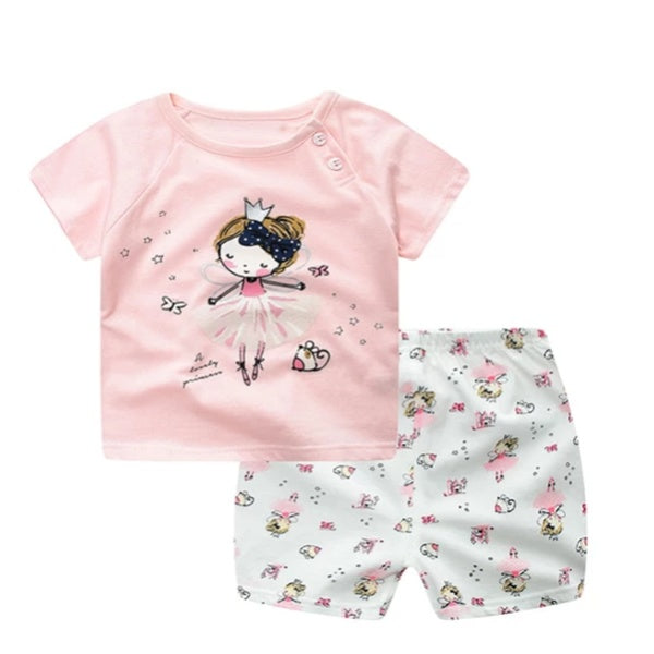 Cartoon Baby Clothing Sets – Summer T-Shirt Outfits for Boys & Girls