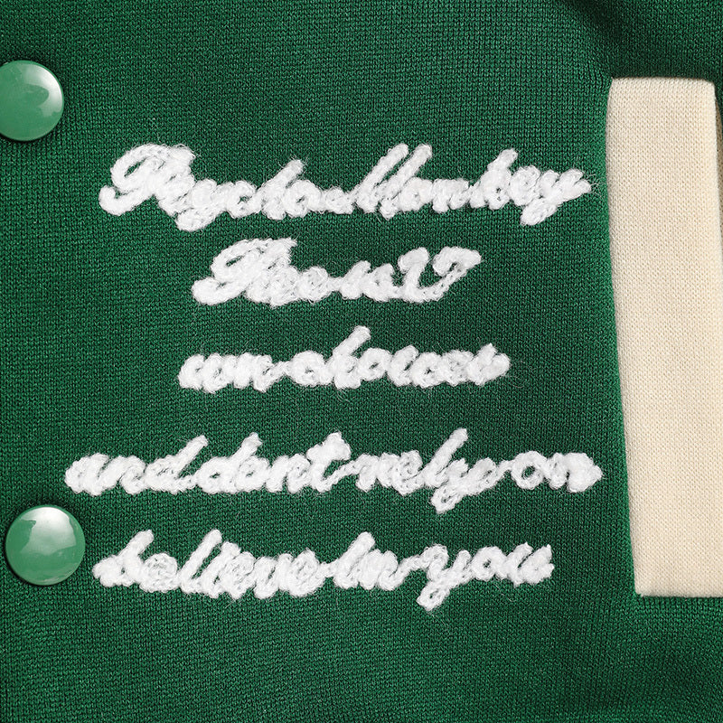 Toddler Kids Boys Girls Letter Embroidered Jacket – Baseball Collar Casual Coat