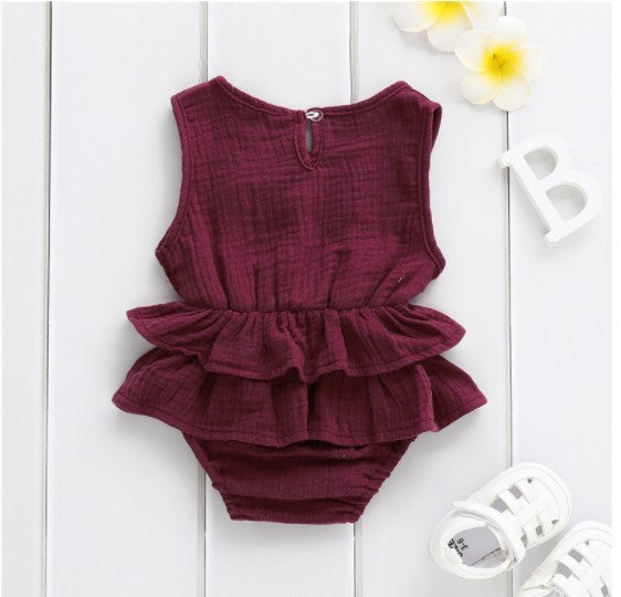 Baby Girl Pettiskirt Dress – Striped Sleeveless Party Outfit for Kids