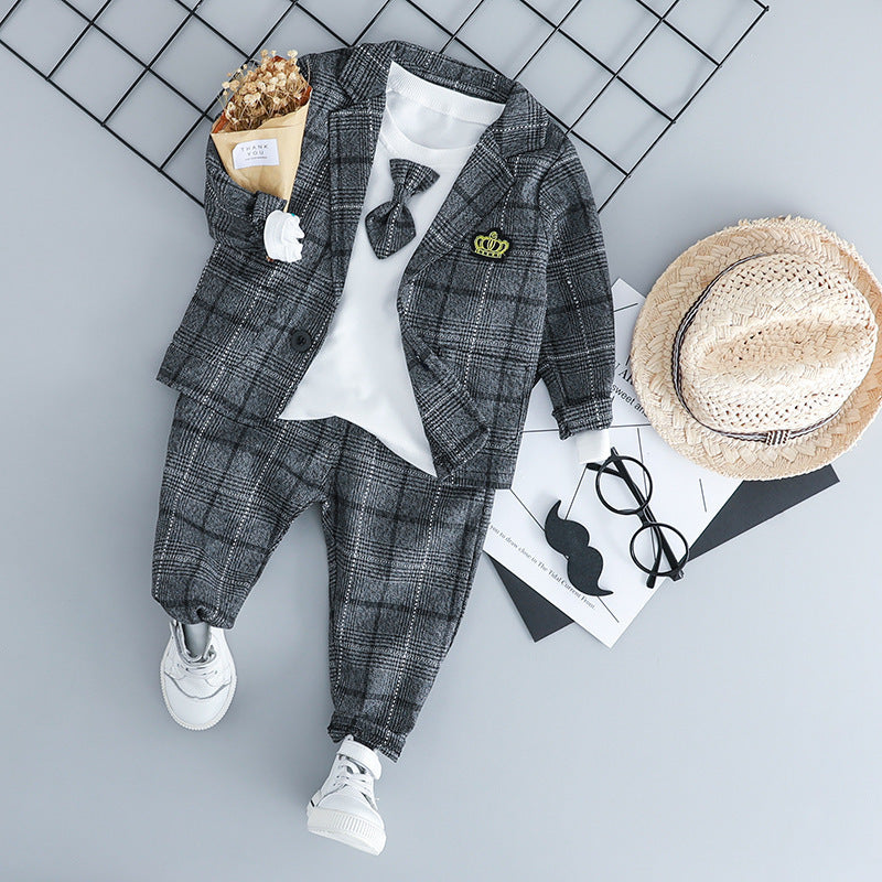 Boys' British Style Suit – Kids' 3-Piece Gentleman Outfit
