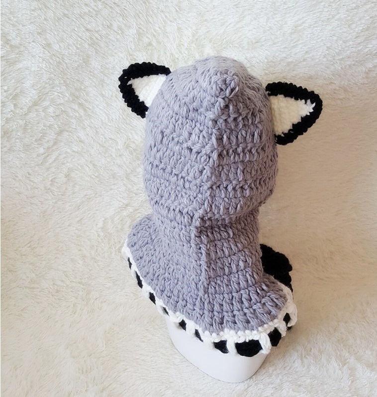 Children’s Wool Knit Hat – Hand-Knitted Warm Earmuffs & Cape Cap