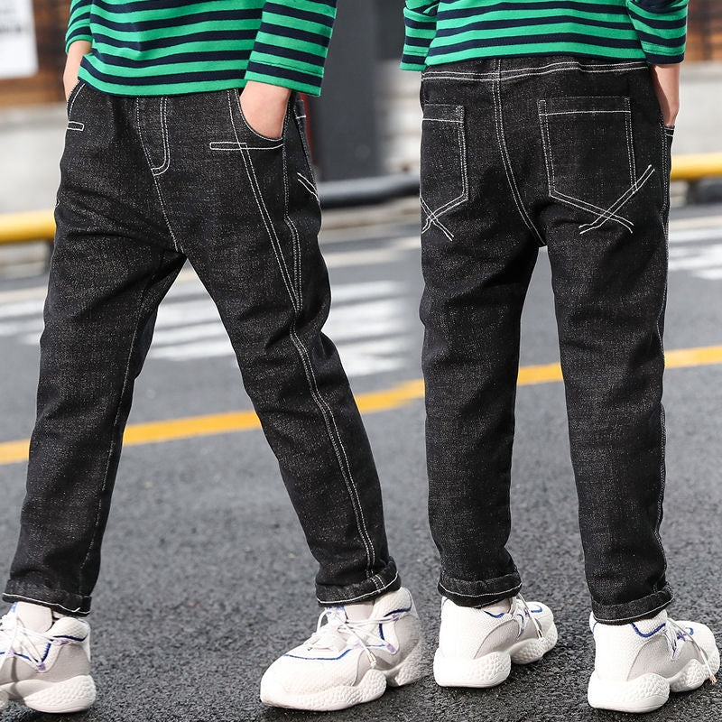 Boys Velvet One-Piece Jumpsuit | Autumn & Winter Warm Outfit