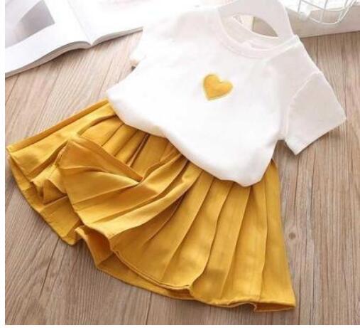 Girls' Summer Clothing Set – Big Bow T-Shirt & Shorts for Kids