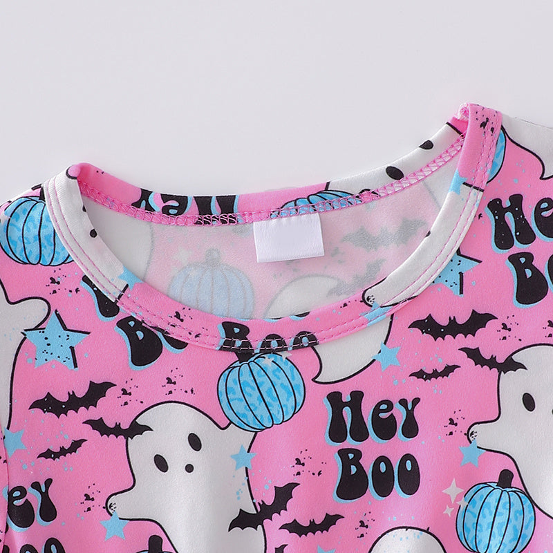 3-Piece Toddler Girl Halloween Dress Set | Skull, Ghost & Bat Print Costumes