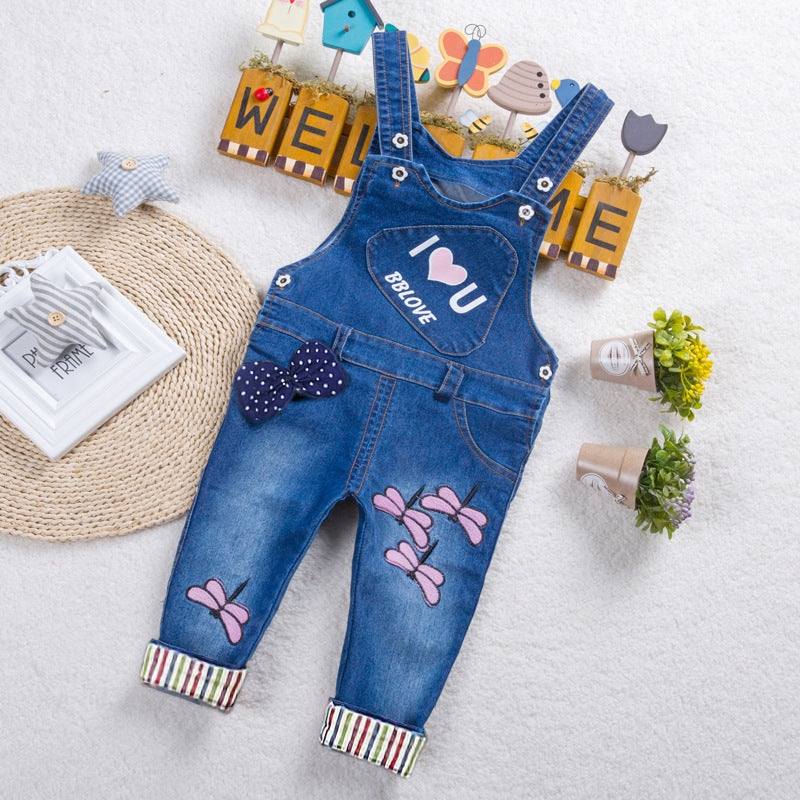 Kids Strap Jeans – Stylish Denim Pants for Boys & Girls