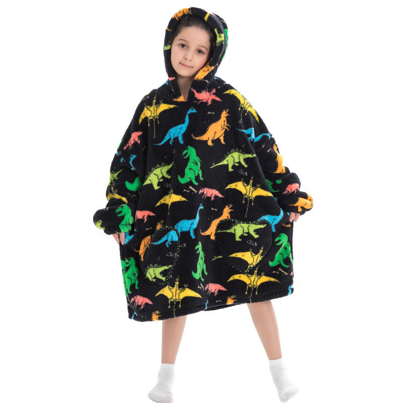 Oversized Thermal Sweatshirt for Kids – Cozy Lazy Style Winter Pullover