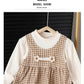 Baby Girl Dress Set – Long-Sleeve Round-Neck Outfit for Kids