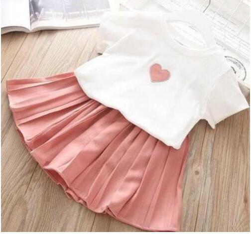 Girls' Summer Clothing Set – Big Bow T-Shirt & Shorts for Kids