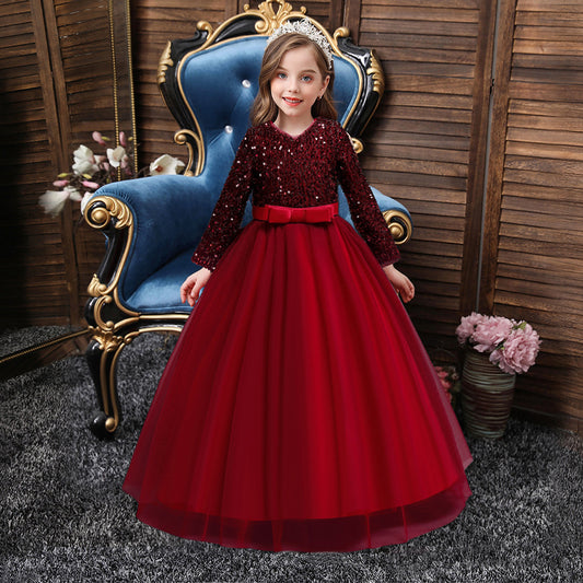 Girls Fashion Cotton Sequin Dress – Stylish Kids Party Outfit
