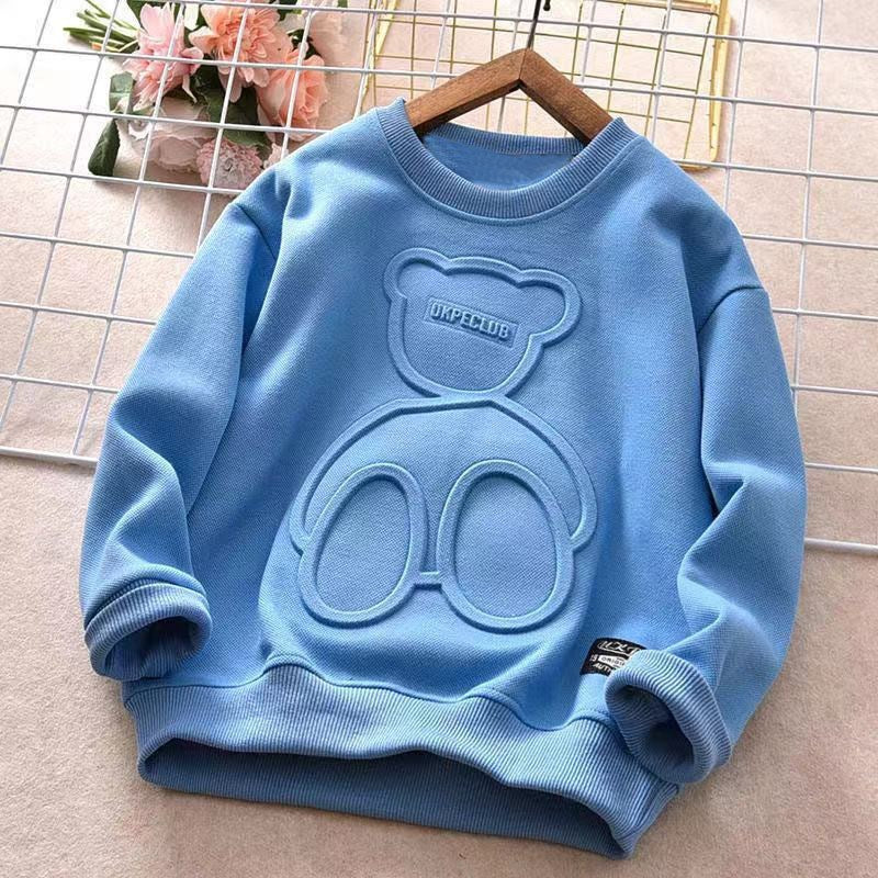Children’s Long Sleeve T-Shirt – Plus Velvet Warm Bottoming Shirt for Kids