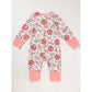 Adorable Infant Back to School Romper – Apple & Pencil Print Long Sleeve Jumpsuit Outfit