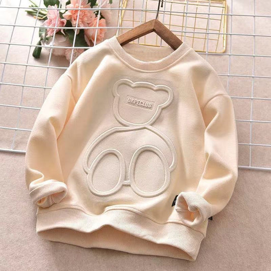Children’s Long Sleeve T-Shirt – Plus Velvet Warm Bottoming Shirt for Kids