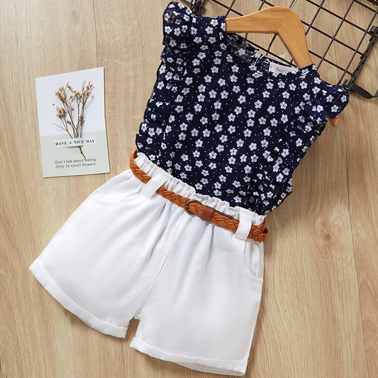 Kids Baby Girls Clothes – Short Sleeve T-Shirt & Pants Dress Set