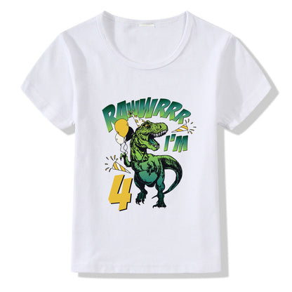 Children’s Birthday T-Shirt – Numbers 1-9 Kids Tee