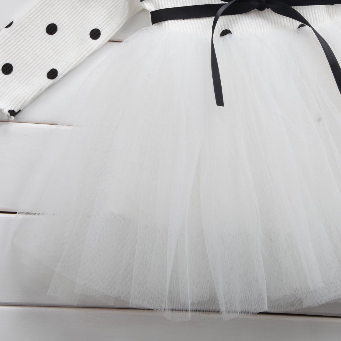 Baby Girl Tutu Dress – Lace Long Sleeve 1st Birthday or Christening Gown