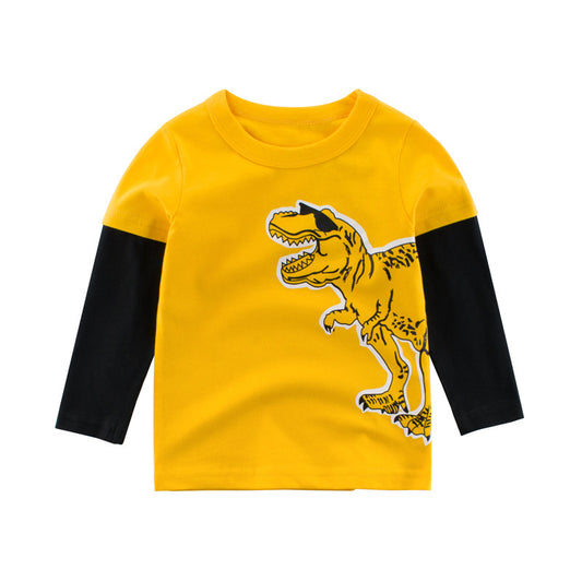 Kids Faux Layered Long Sleeve T-Shirts – 2-Pack Soft Cotton Tees
