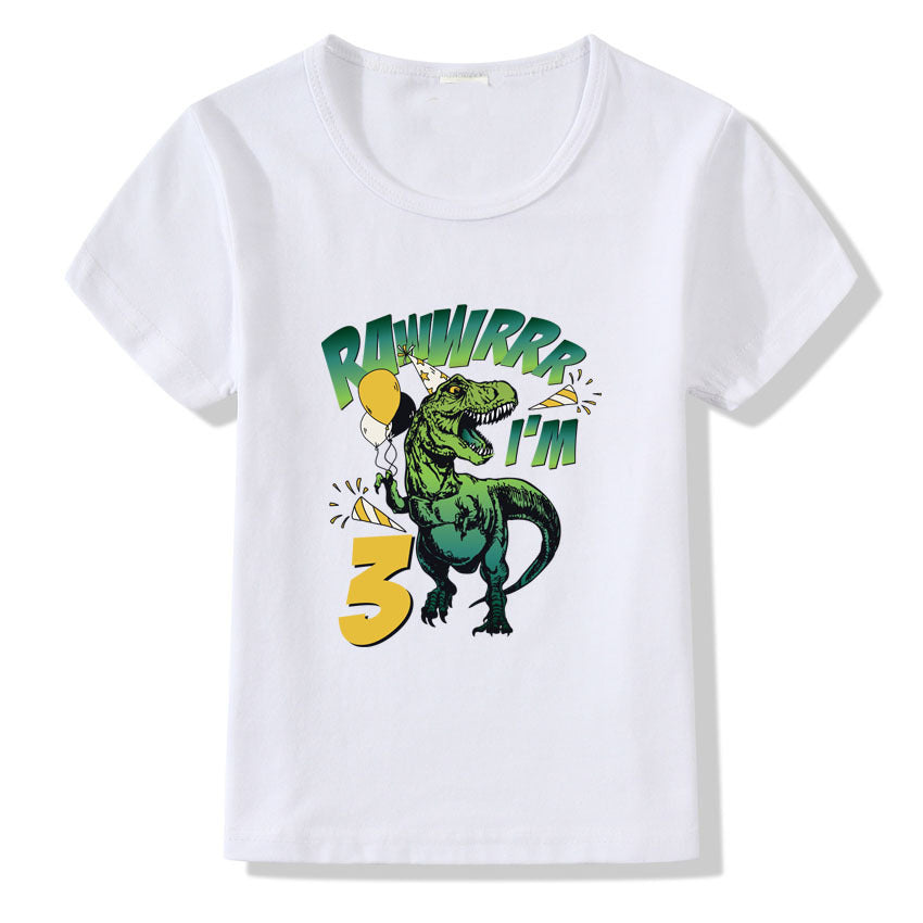 Children’s Birthday T-Shirt – Numbers 1-9 Kids Tee