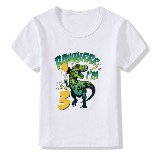 Children’s Birthday T-Shirt – Numbers 1-9 Kids Tee