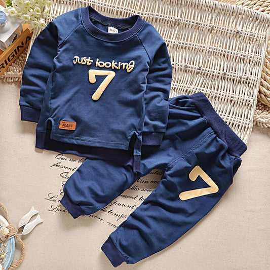 Baby Cotton 2-Piece Outfit – Long Sleeve Top & Trousers Set