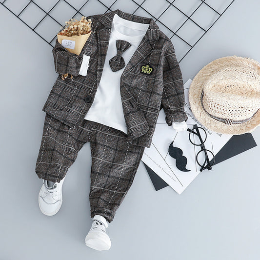 Boys' British Style Suit – Kids' 3-Piece Gentleman Outfit