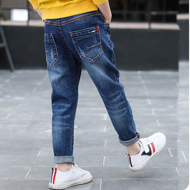 NewBoys’ Denim Trousers – New Style Big Kids Pants for Spring & Autumn