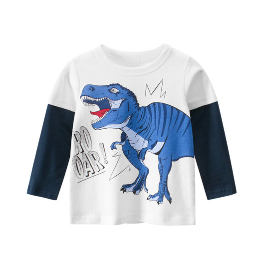 Soft Cotton Boys Long-Sleeve T-Shirt – Casual Baby Top for Kids