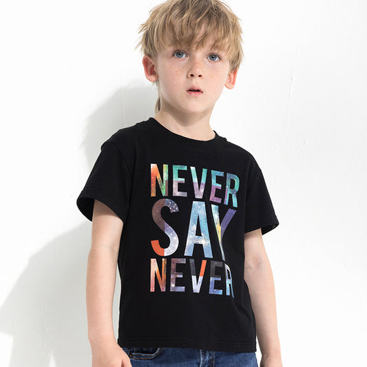 Kids Letter Print T-Shirt – Fun Graphic Tee for Boys & Girls
