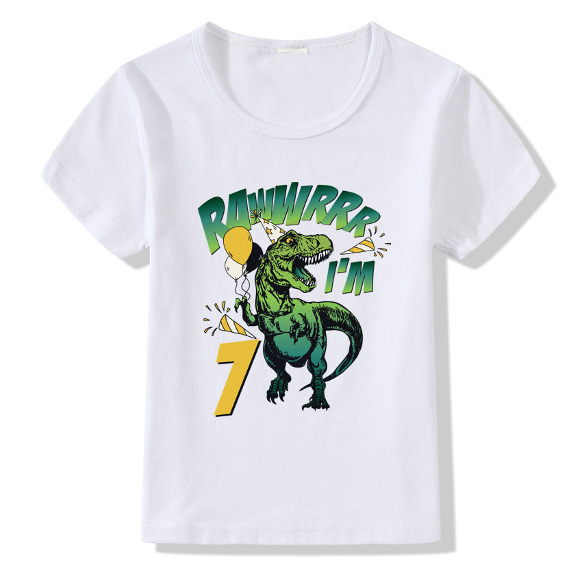 Children’s Birthday T-Shirt – Numbers 1-9 Kids Tee