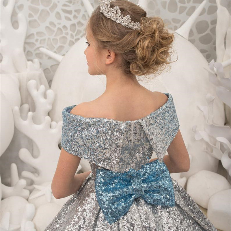 Girls Long Tail Dress – Elegant Party & Special Occasion Dresses for Kids