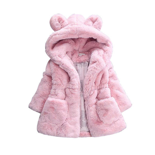 Girls Fur Coat –  Warm Autumn & Winter Jacket for Kids